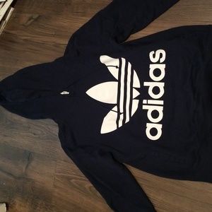 Dark Blue Adidas hoodie sweatshirt Medium